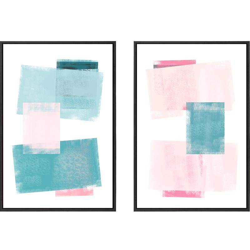 必画 北欧装饰画简约水彩油墨抽象撞色挂画玄关书房客厅沙发壁画,电子元器件市场,集成电路（IC）,淘宝优惠券,粉丝福利购,淘宝优惠卷