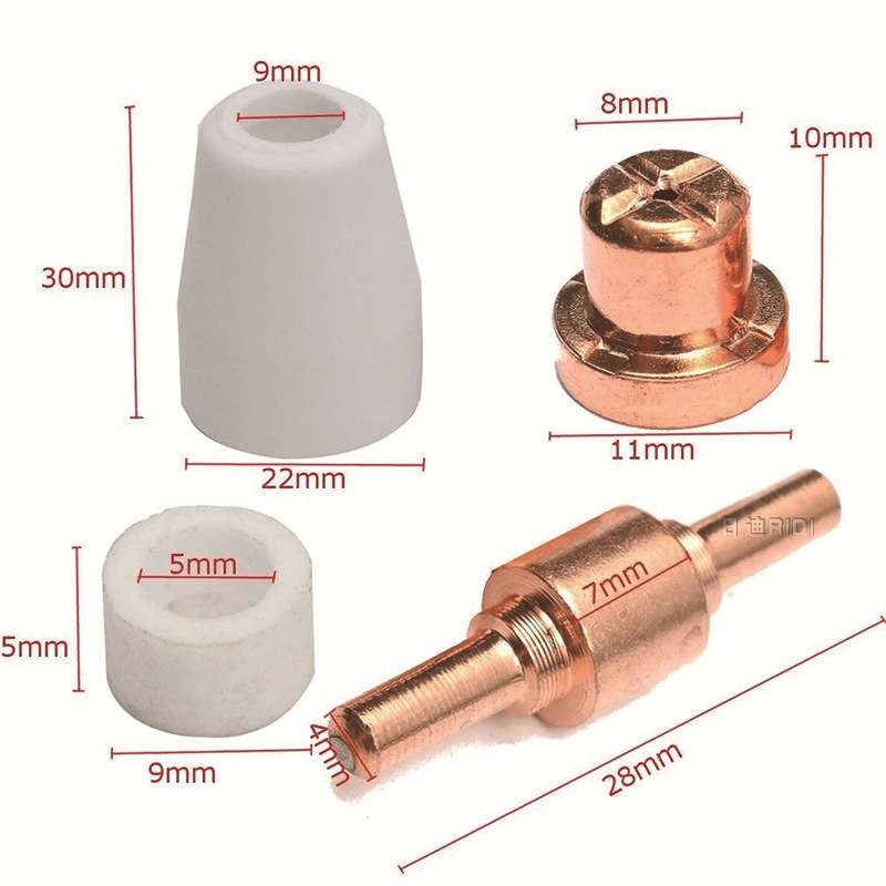 跨境温州40A/PT31等离子切割配件LG40保护嘴电极喷嘴分流器130PCS