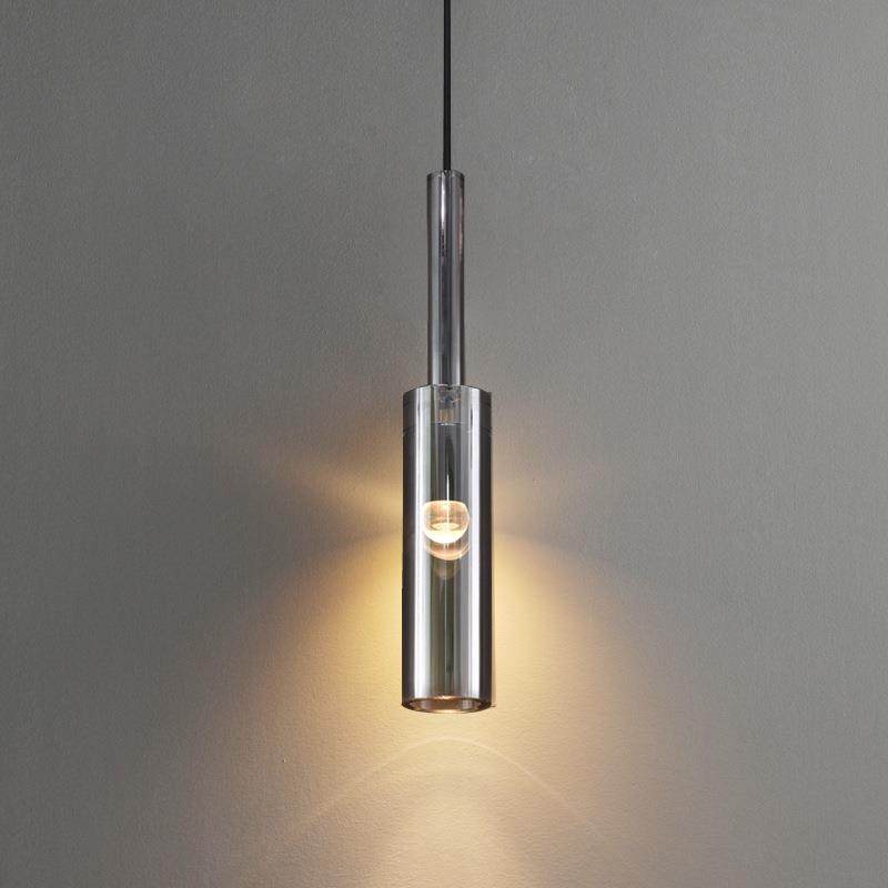 轻奢水晶全铜床头吊灯主卧室北欧装饰网红单头长线吧台楼梯小吊灯