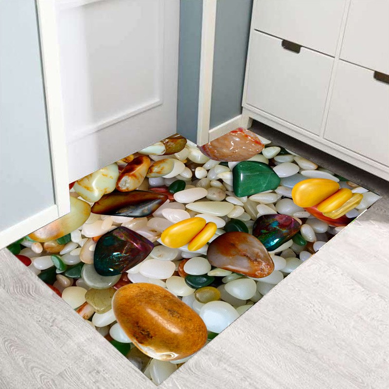 免洗可擦 光面环保水晶板 新款入户门垫家用进门脚垫厨房地垫定制
