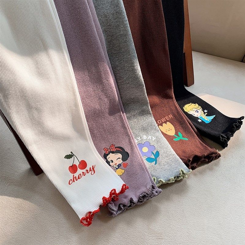 2023女童春季纯棉坑条洋气打底裤百搭弹力裤宝宝外穿卡通儿童长裤,童装/婴儿装/亲子装,裤子,淘宝优惠券,粉丝福利购,淘宝优惠卷