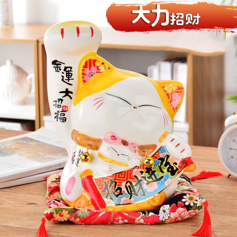 招财猫摆件大手招财存钱储蓄罐创意乔迁礼品店铺开业礼物大力劫财