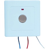 智能单控新款 大功率86型暗装 雅白 8秒时间可调 三线触摸延时开关1