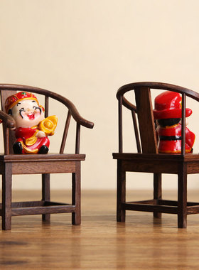 创意家居中式摆件寿星财神爷客厅玄关电视酒柜装饰工艺品招财摆件