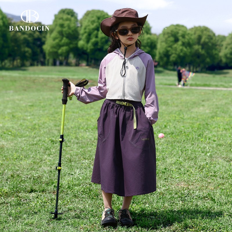 亲子女童短款防晒衣夏季薄款中大童2024新款儿童夏装防晒服外套潮