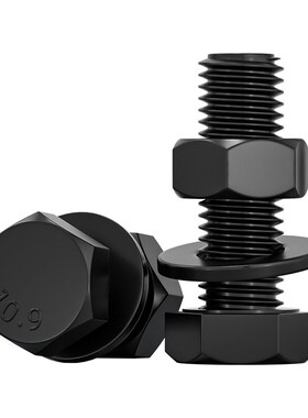 反牙 10.9级反丝外六角螺丝螺母套装左旋反扣螺栓MM8M10M12M14M16