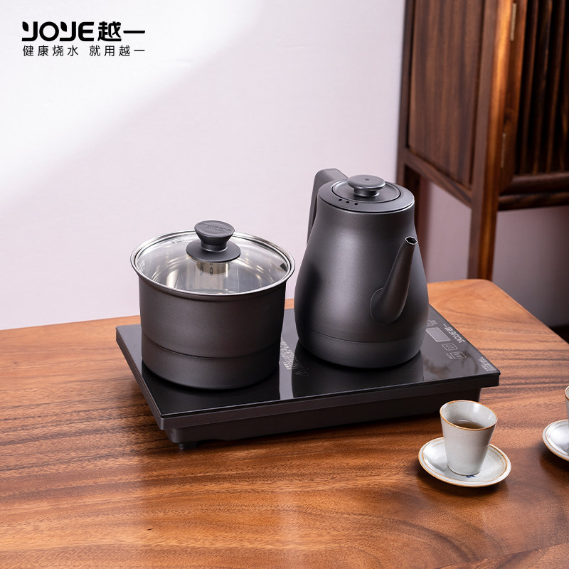 越一全自动茶台一体烧水壶底部上水恒温嵌入式电热水壶PT20太空灰