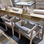 实木可拆洗美甲椅子网红靠背舒适久坐美甲师专用椅子顾客美甲凳