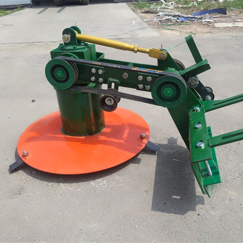 单缸拖拉机带前置圆盘割草机苜蓿艾草牧草收割机单双圆盘割草机