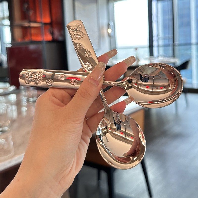 【老板娘宝宝自用】考拉卡通316不锈钢儿童吃饭勺喝汤匙深头勺,婴童用品,儿童勺,淘宝优惠券,粉丝福利购,淘宝优惠卷