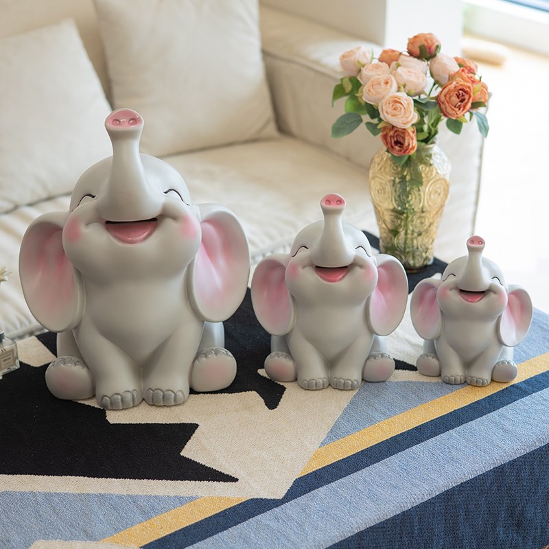 存钱罐2025新款可爱大象大容量只进不出大号储蓄罐客厅电视柜摆件