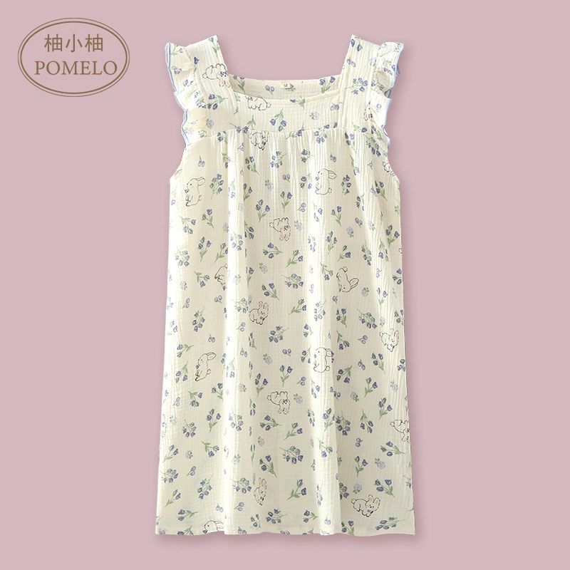 夏季薄款纯棉泡泡棉纱布吊带背心裙可爱套头宽松睡衣全棉家居睡裙,女士内衣/男士内衣/家居服,睡裙,淘宝优惠券,粉丝福利购,淘宝优惠卷