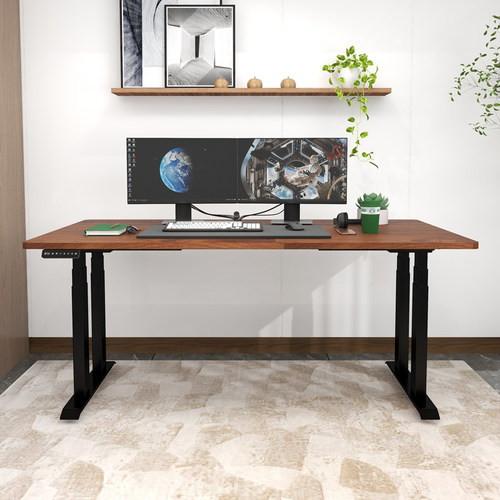 四腿电动升降办公桌会议桌茶桌电动