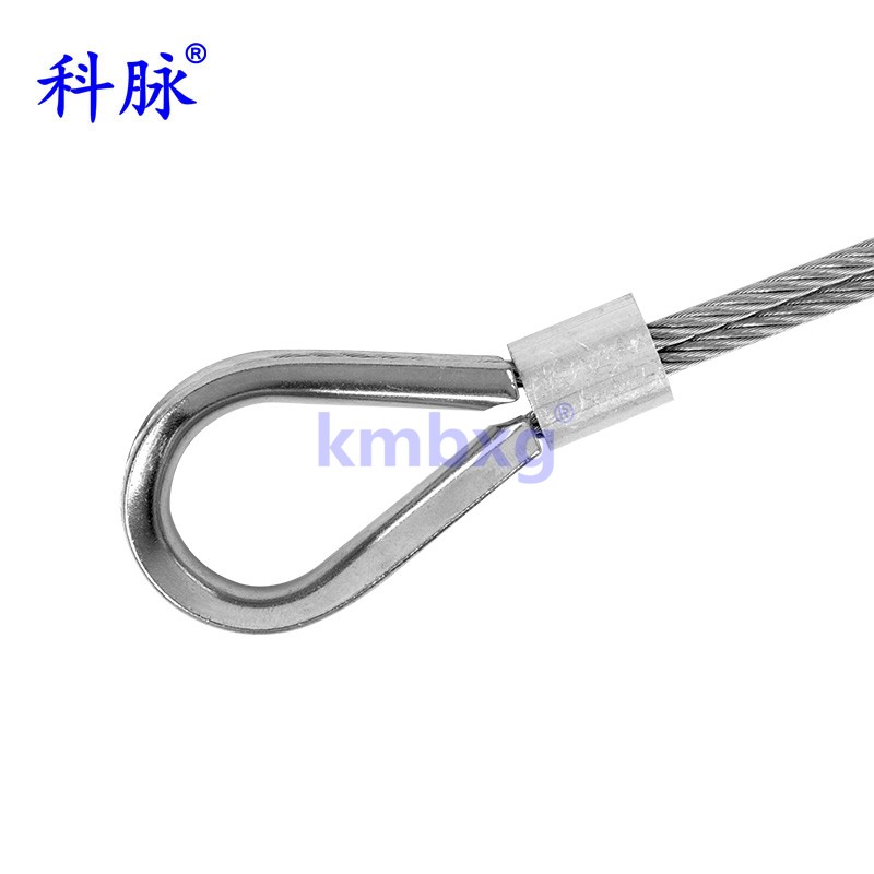 304不锈钢套环管式鸡心环钢丝绳保护圈弹力绳子铝尼龙线三角护套