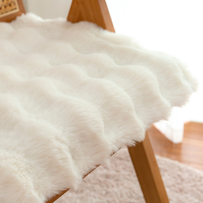 方形毛毛坐垫椅垫毛绒椅子垫屁垫冬季餐椅垫子白色仿兔毛加厚座垫,居家布艺,椅垫,淘宝优惠券,粉丝福利购,淘宝优惠卷