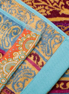 棉田 曼妙藤萝50*80纯棉加厚单条枕巾 四季透气婚庆Z0448