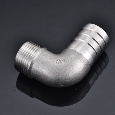304不锈钢外丝宝塔弯头6分1寸90外螺纹格林头软管水管接头皮接