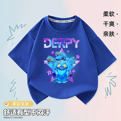 kpopdemonhunters猎魔女团derpy小老虎休闲短袖2025男女童纯棉T恤