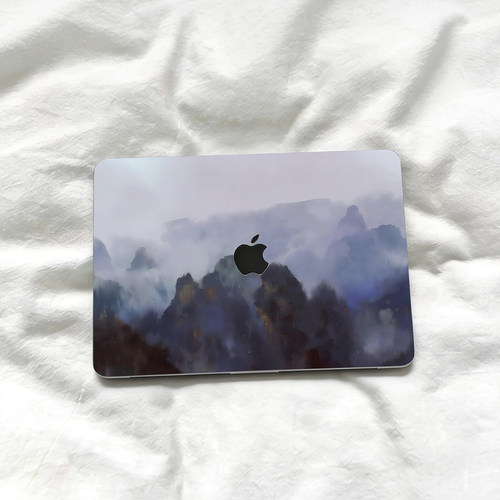 国画风适用苹果macbookpro14电脑壳macbookair13.6笔记本保护套M5配件pro16寸MacNeo透明外壳M4M3M2M1膜mbp15