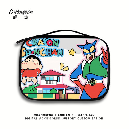 蜡笔小新平板收纳包适用苹果iPad10笔air5mini6键盘袋pro12.9电脑手提小米7华为matepad11内胆保护套10.9英寸