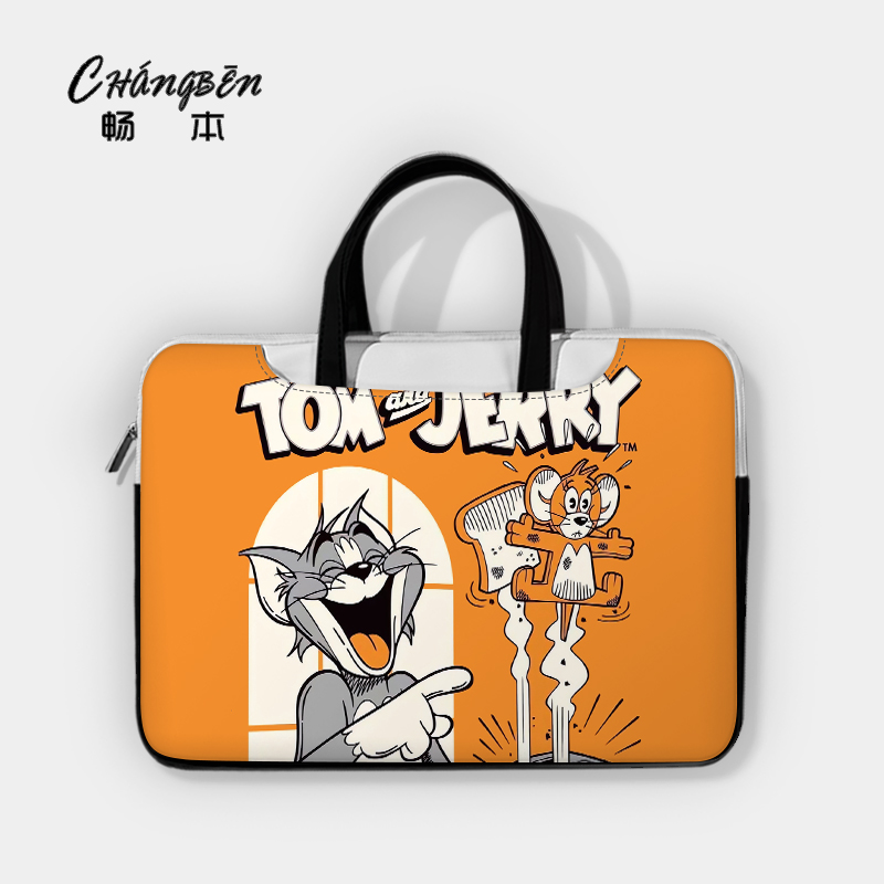 猫和老鼠笔记本手提电脑包适用苹果macbookair13华为matebookd联想小新pro14内胆包华硕15.6戴尔16英寸保护套