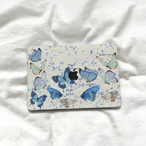 唯美蝴蝶适用苹果macbookpro14电脑壳macbookair13.6笔记本保护套M5配件pro16寸MacNeo透明外壳M4M3M2膜mbp15