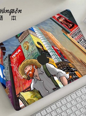 梵高油画适用苹果macbook保护壳macbookair笔记本电脑保护套macpro14寸外壳pro13软M3透明15磨砂M4硅胶16膜M2