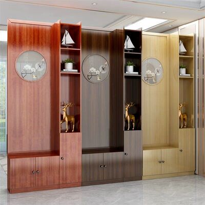 现代简约进门入户玄关柜屏风隔断柜客厅酒店办公遮挡新中式置物架