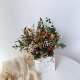 复古天然真花干花花束混搭满天星枯黄玫瑰原野做旧风家居装 饰摆件