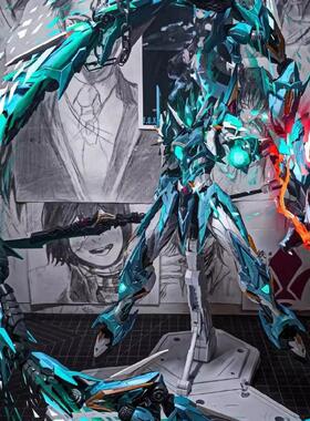 三国机甲摩动核白起敖丙曹仁高达模型盲盒MG命运七剑男孩拼装玩具