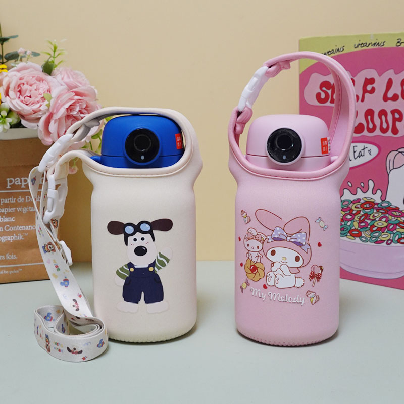适用富光儿童指纹保温水杯套斜挎