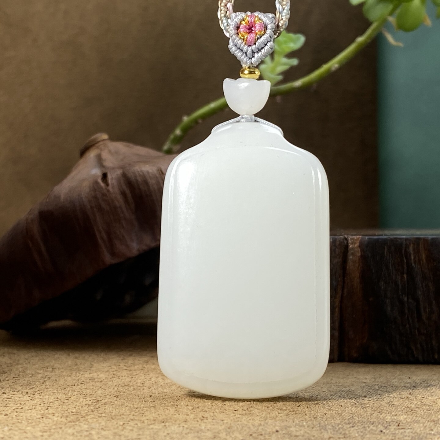 新疆和田玉羊脂白玉平安无事牌籽料吊坠颈饰国潮复古高档玉牌玉饰