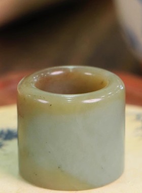 新疆和田玉羊脂白玉扳指戒指指环一物一证天然玉石男女款油润