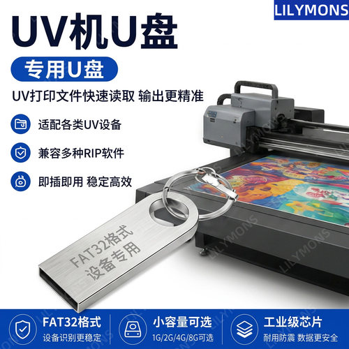 UV机专用u盘UV平板打印机广告印刷图案文件传输USB2.0 FAT32格式