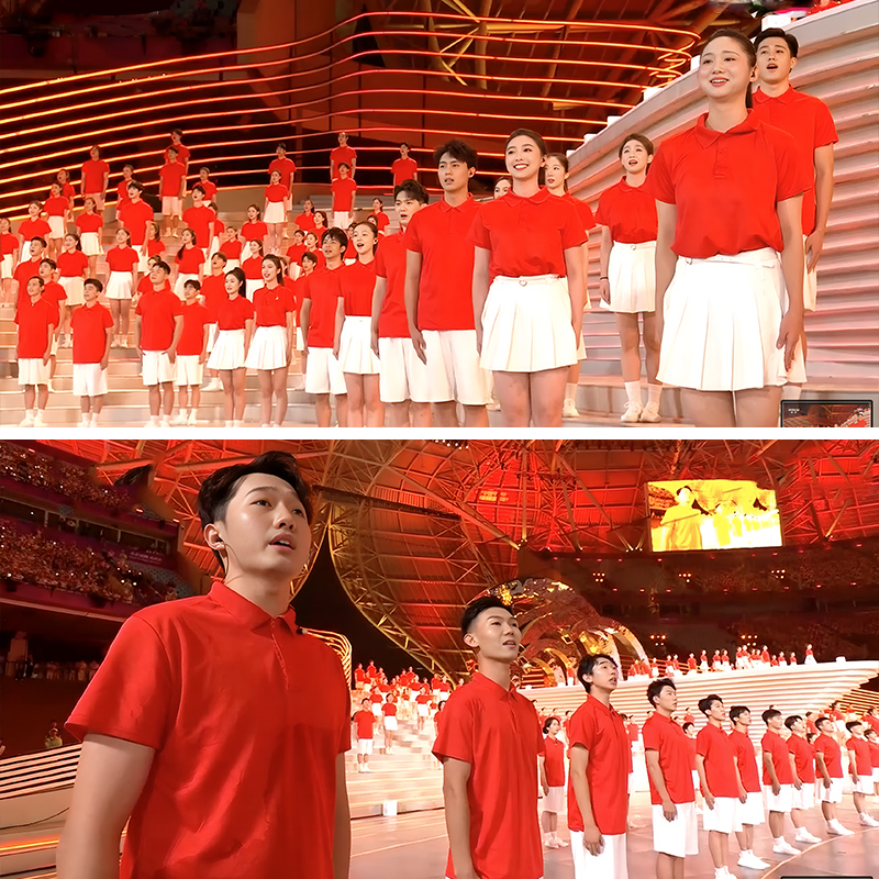 运动会开幕式学生团体啦啦操表演服装大合唱拉拉队方阵班服演出服