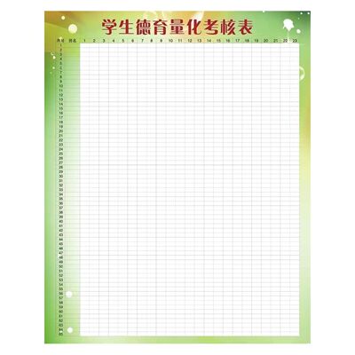 海报印制展板素材学校班级学生德育量化考核表墙贴墙纸装饰画