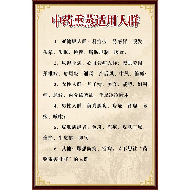 熏蒸中药熏蒸的十大好处美容养生会所装饰画海报贴画熏蒸的好处熏