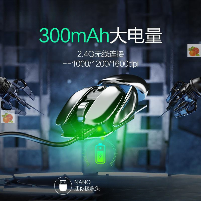 PX2无线鼠标低噪音无声充电电竞游戏笔记本电脑办公用家用商用