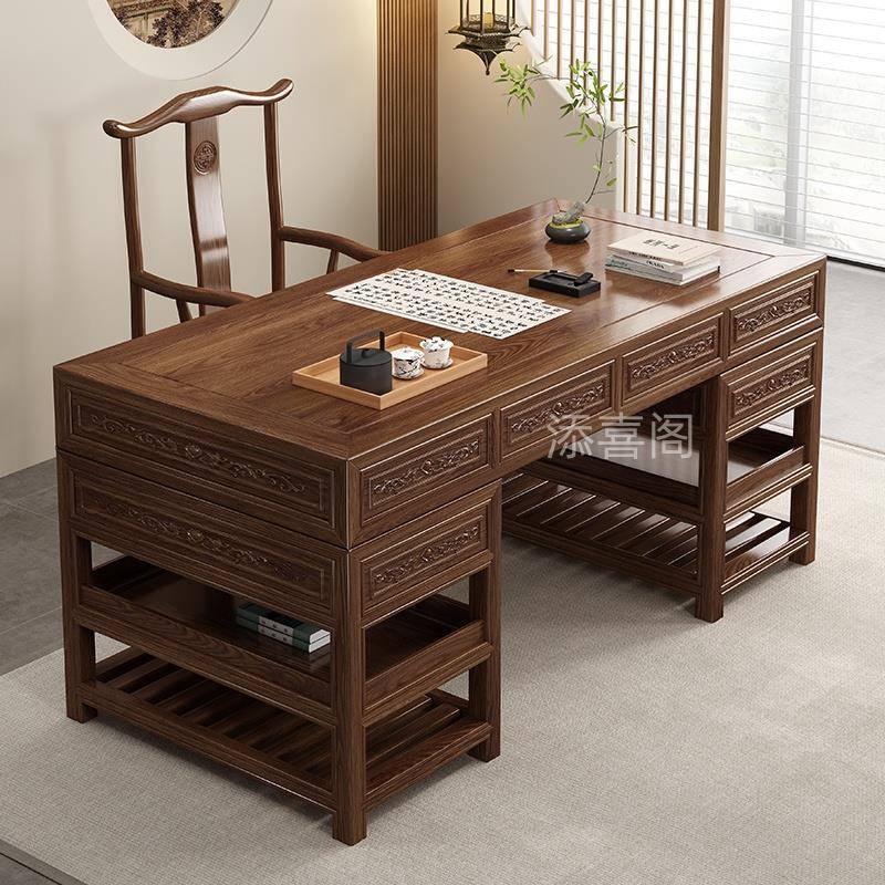 需定制中式办公桌中医诊桌纯实木家用学习桌电脑桌办公桌大班台书