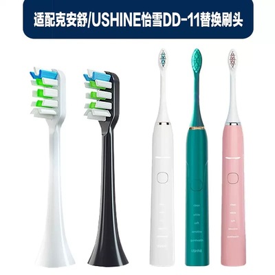 适配克安舒/USHINE怡雪DD-11电动牙刷头成人款软毛清洁替换刷头