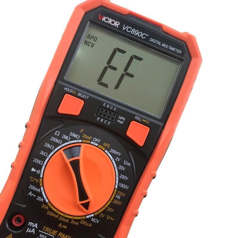 原装胜利万用表VC890C+数字表20mF电容温度带背光自动关机