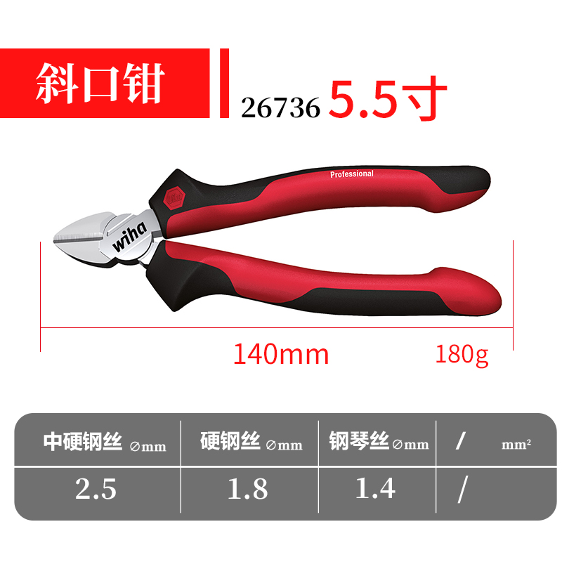 wiha威汉钳子套装工业级钢丝钳老虎钳斜口钳尖嘴钳螺丝刀进口