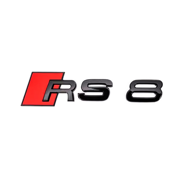 适用于奥迪RS3车贴RS4车标RS5尾标RS6字标RS7后标志RS8黑武士改装