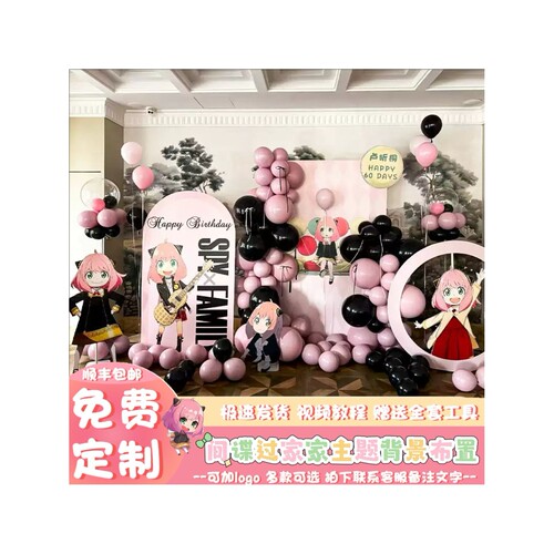 间谍过家家二次元生日布置