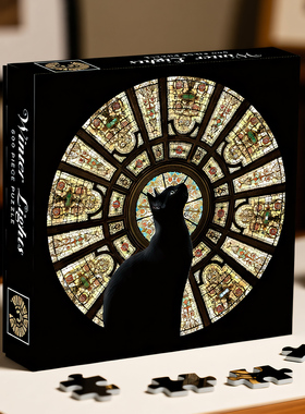 CathedralCat教堂猫拼图500片成人解压玩具猫咪拼装摆件新年礼物