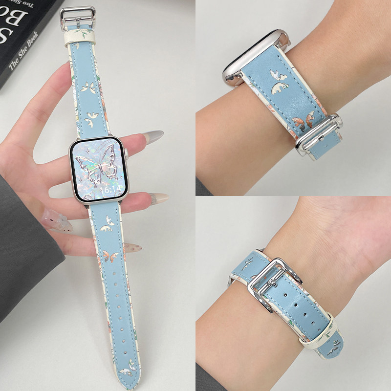 适用红米watch5/4表带新款皮质镂空小米红米Redmi6智能