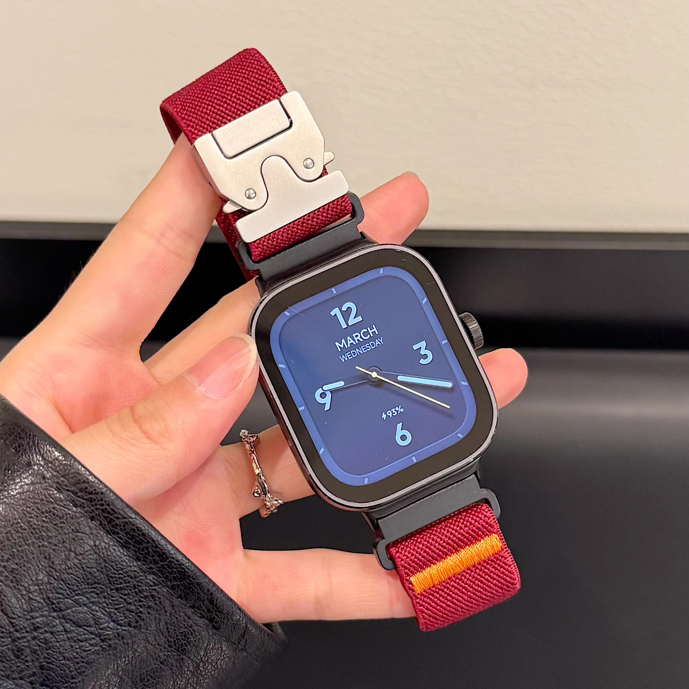 升级款适用小米Redmi watch6尼龙精织机甲伞扣表带红米watch5/4弹力透气9pro高级感降落伞金属8pro腕带男女款