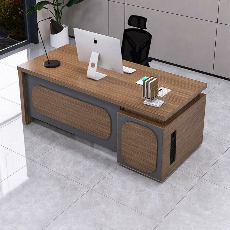 办公桌简约现代老板桌主管经理财务室桌椅组合家用单人电脑桌子L&