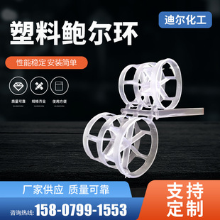 【批量供应】氟化氢铵项目用PTFE/RPP-DN50/100塑料鲍尔环