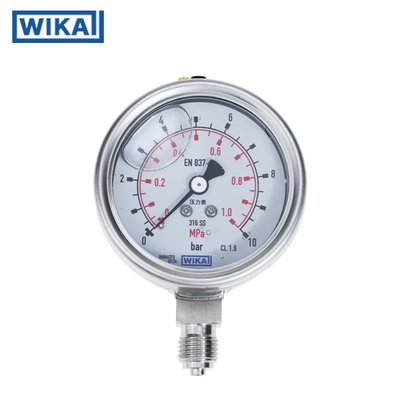 233.50.063径向波登管压力表全不锈钢材质威卡WIKA包邮EN837-1